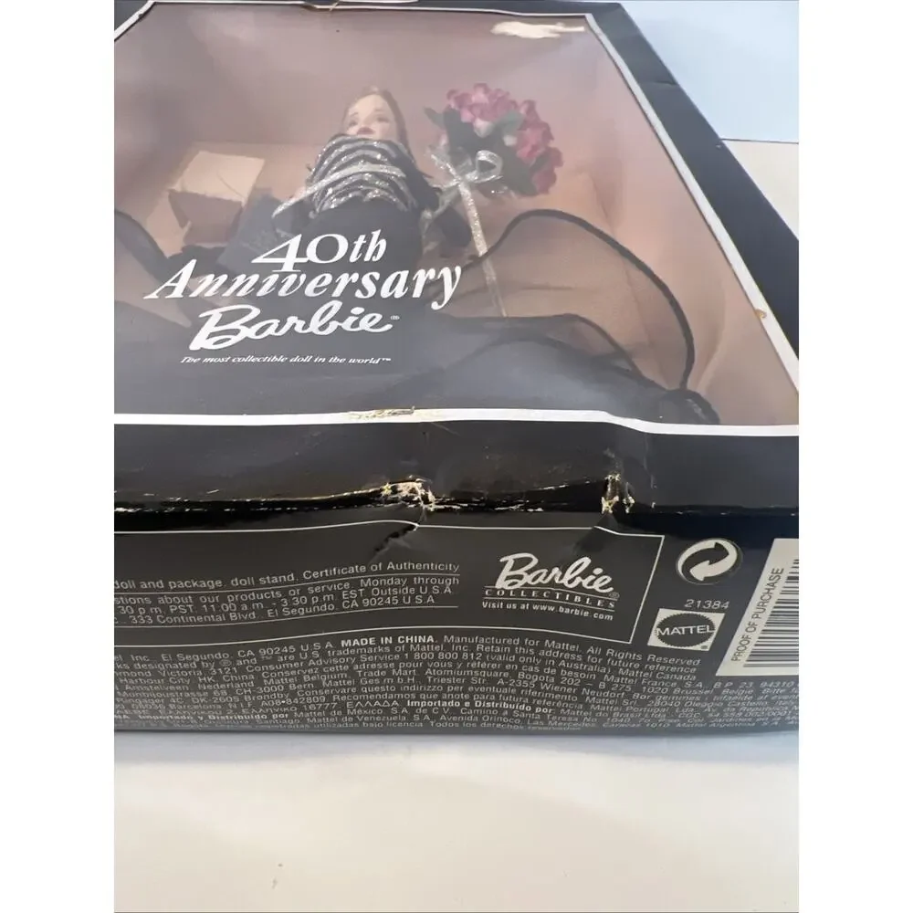 Barbie 1999 40th Anniversary Collector Edition w Black Dress Mattel # 21364 Rare